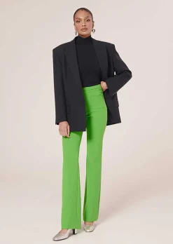 TARA JARMON Phoenix Green Double Canvas Pants Flash Sale