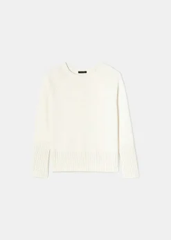 TARA JARMON Pierrick Ecru Cotton And Wool Sweater Cheap