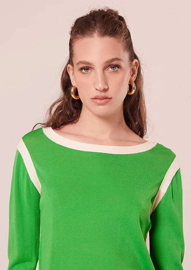 TARA JARMON Ponama Green Cotton Top Best