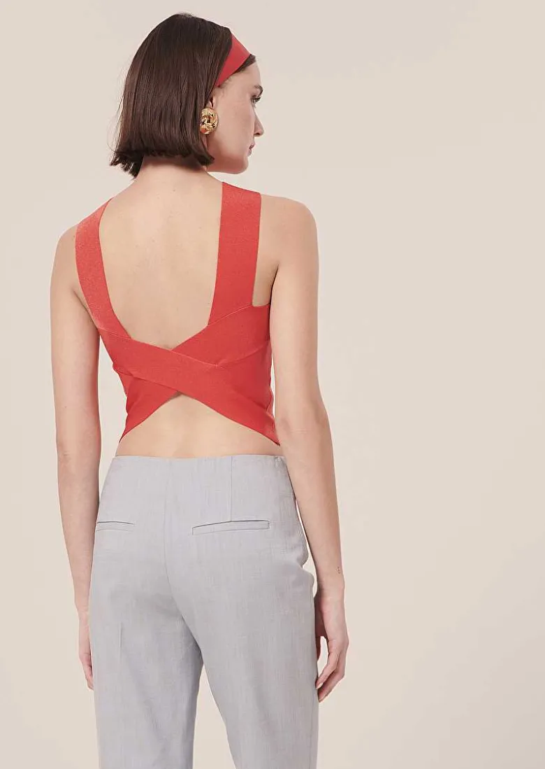 TARA JARMON Prana Coral Knit Top Clearance
