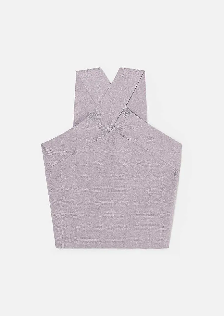 TARA JARMON Prana Purple Knit Top Best