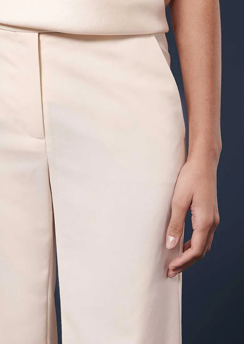 TARA JARMON Primavera Ecru Cold Wool Pants Sale