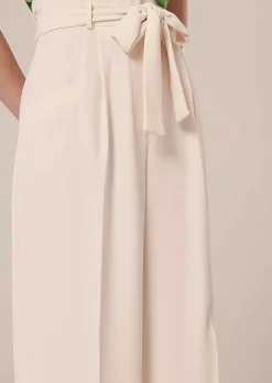 TARA JARMON Pyla Ecru Crepe Pants Sale