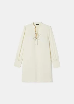 TARA JARMON Radiance Ecru Crepe Dress Best Sale