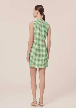 TARA JARMON Raphia Green Vichy Dress Fashion
