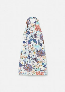 TARA JARMON Rebeka Blue Flower Printed Dress Best Sale