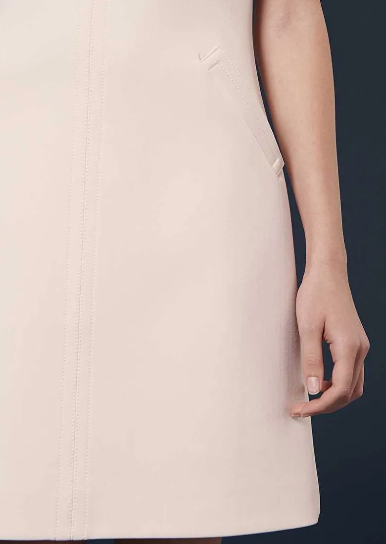 TARA JARMON Rehane Ecru Double Canvas Dress Clearance