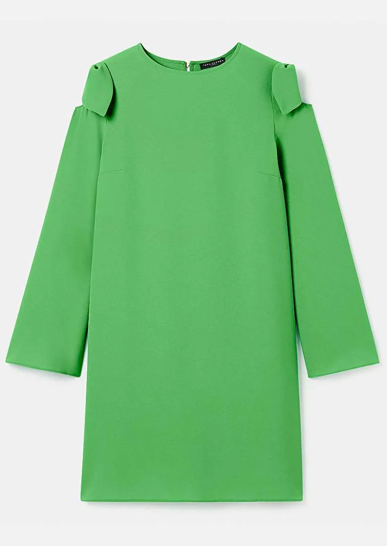 TARA JARMON Renato Green Crepe Dress Hot