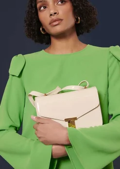 TARA JARMON Renato Green Crepe Dress Hot