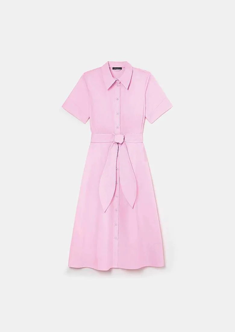 TARA JARMON Retronie Pink Poplin Dress Flash Sale