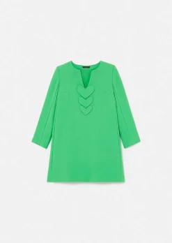 TARA JARMON Rhea Green Crepe Dress Store