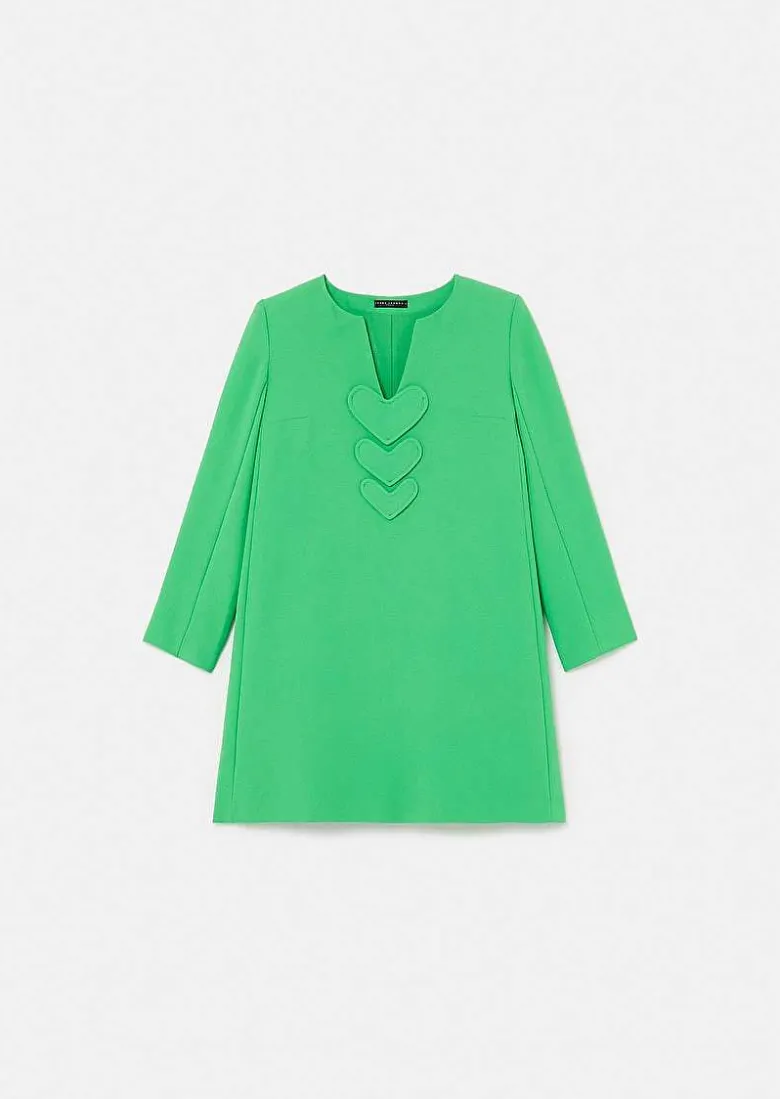 TARA JARMON Rhea Green Crepe Dress Store