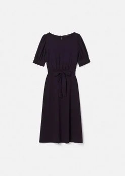 TARA JARMON Rillytis Midnight Blue Crepe Dress Store