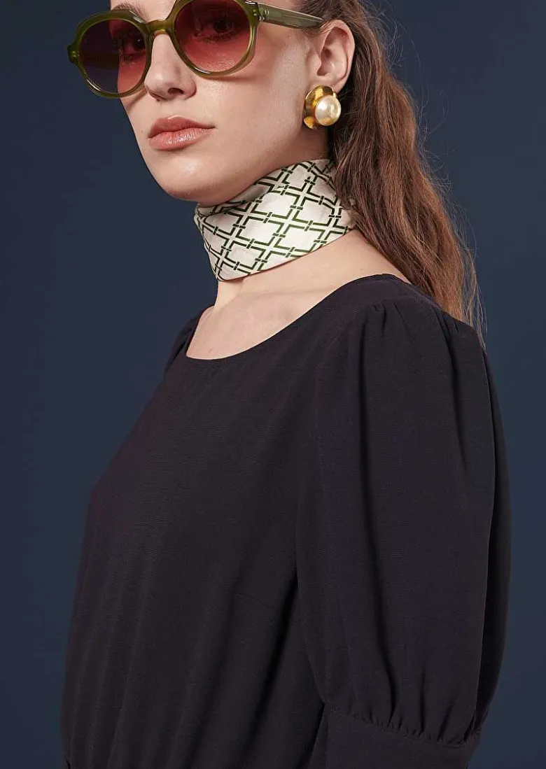 TARA JARMON Rillytis Midnight Blue Crepe Dress Store