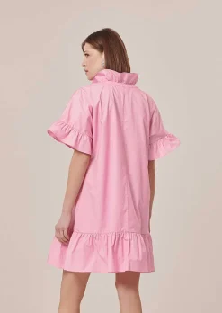 TARA JARMON Ripoline Pink Poplin Dress Online
