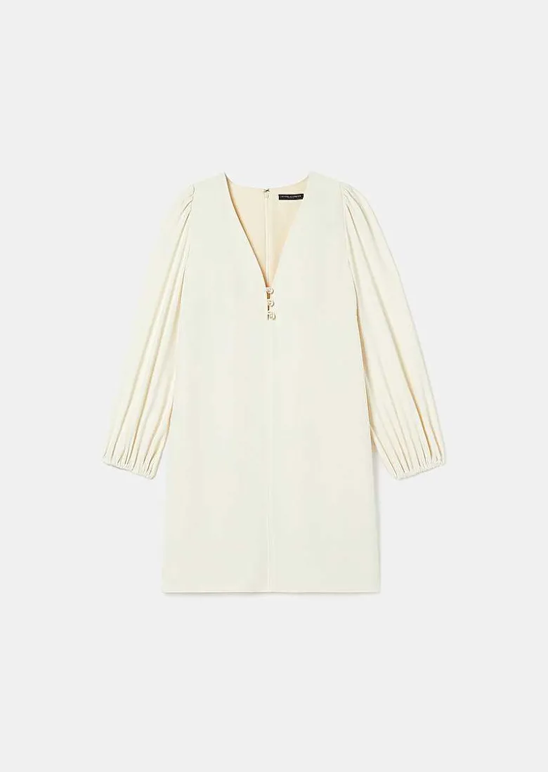 TARA JARMON Rolis Ecru Crepe Dress Online