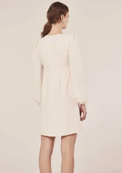 TARA JARMON Rolis Ecru Crepe Dress Online