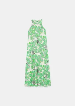 TARA JARMON Roxanne Green Floral Printed Dress Shop