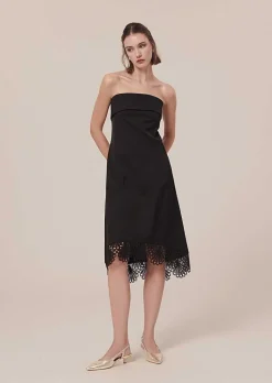 TARA JARMON Roy Black Satin Dress Hot