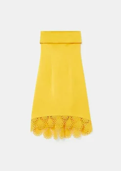 TARA JARMON Roy Yellow Satin Dress Online