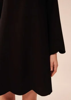 TARA JARMON Ruoda Black Dress In Crepe New