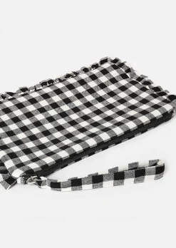 TARA JARMON Sabrina Black Vichy Soft Clutch Fashion