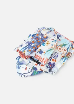TARA JARMON Soledad Blue Flower Printed Soft Bag Cheap