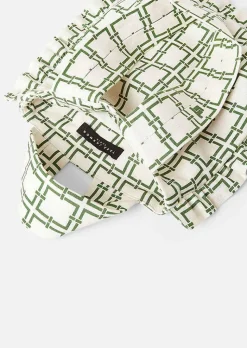 TARA JARMON Soledad Ecru With Green Graphic Design Bag Shop