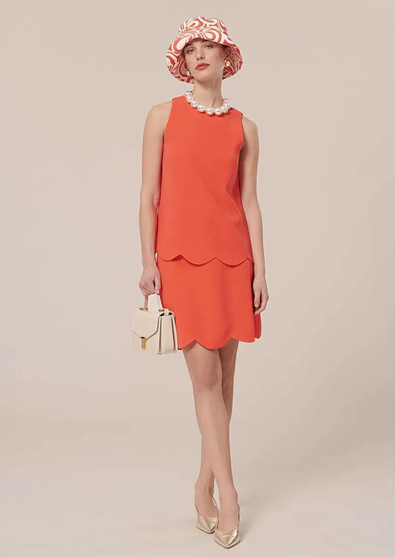 TARA JARMON Tabo Coral Crepe Top Shop