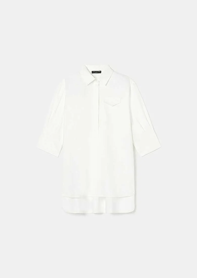 TARA JARMON Tallulah White Poplin Top Hot