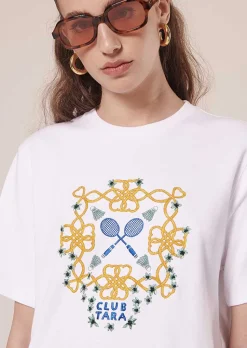 TARA JARMON Taraclub White Jersey T-Shirt Outlet