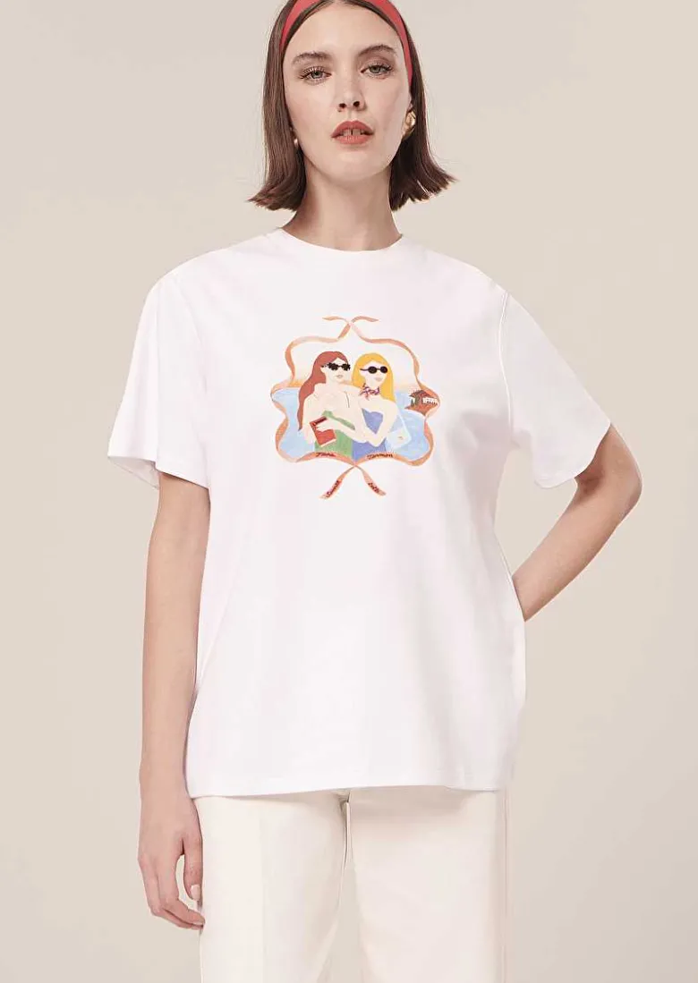TARA JARMON Taradolls White Double Jersey T-Shirt Fashion