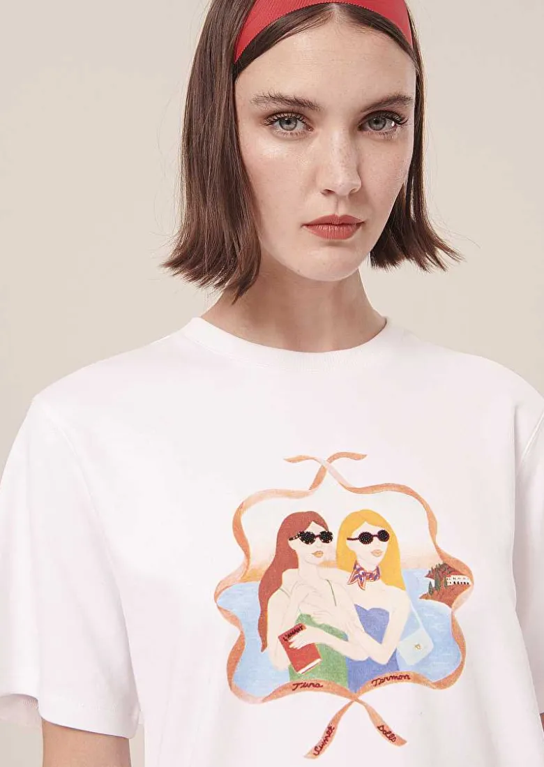 TARA JARMON Taradolls White Double Jersey T-Shirt Fashion