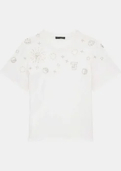 TARA JARMON Taralove White Jersey Top Sale
