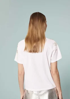TARA JARMON Taralove White Jersey Top Sale
