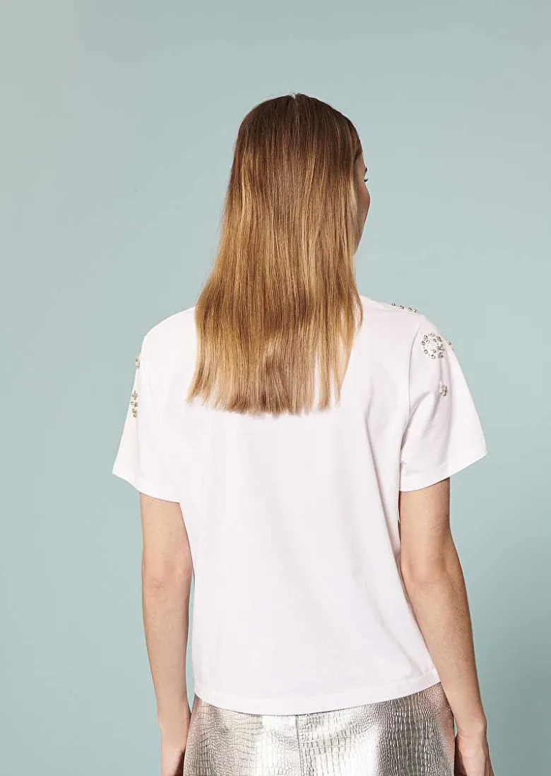 TARA JARMON Taralove White Jersey Top Sale