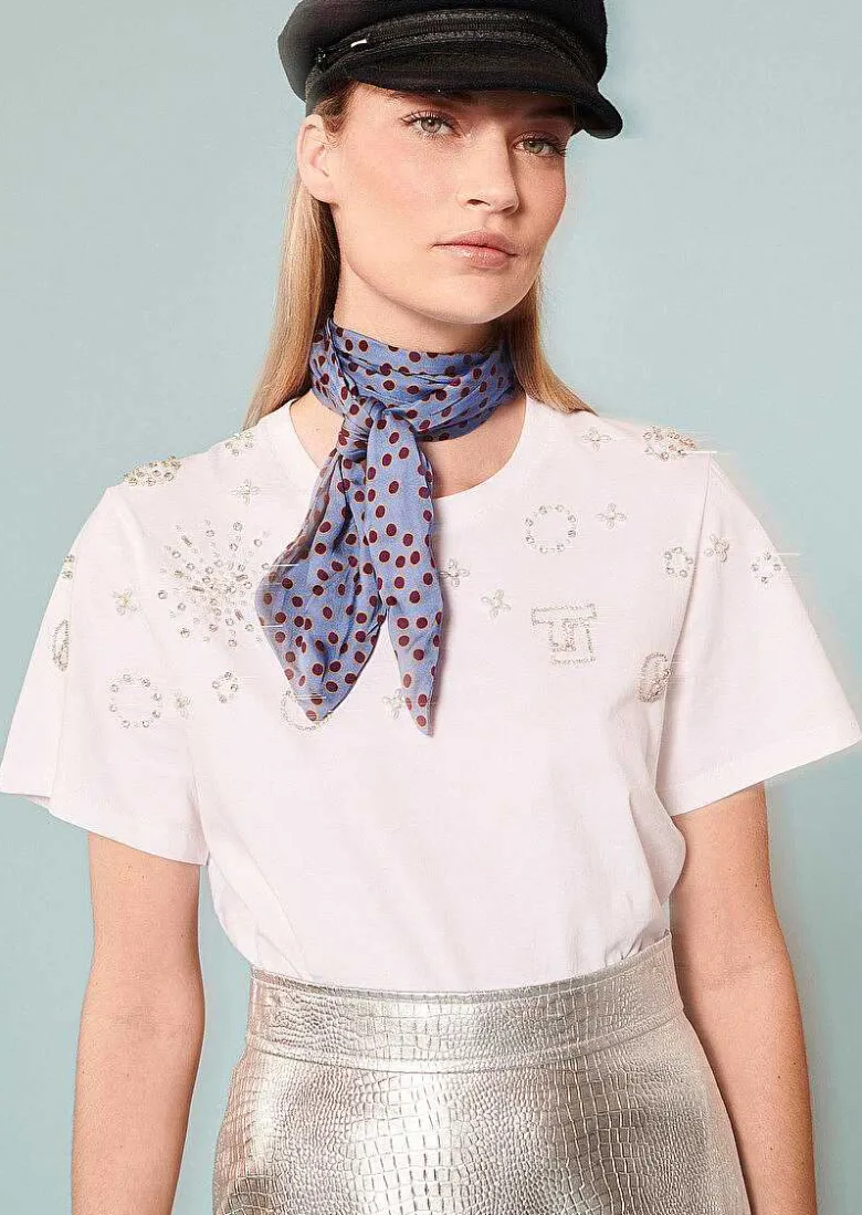 TARA JARMON Taralove White Jersey Top Sale