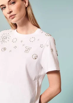 TARA JARMON Taralove White Jersey Top Sale