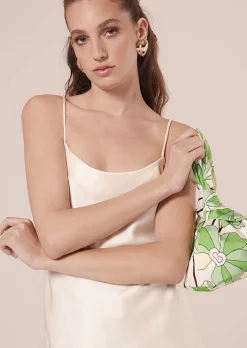 TARA JARMON Tess Ecru Flowing Satin Top Online