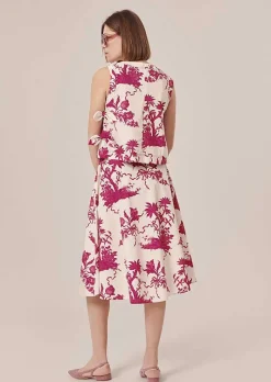 TARA JARMON Tonka Ecru Floral Printed Top Sale