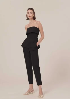 TARA JARMON Tonnie Black Cold Wool Top Cheap