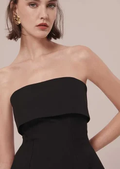 TARA JARMON Tonnie Black Cold Wool Top Cheap