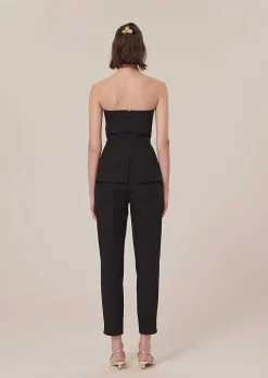 TARA JARMON Tonnie Black Cold Wool Top Cheap