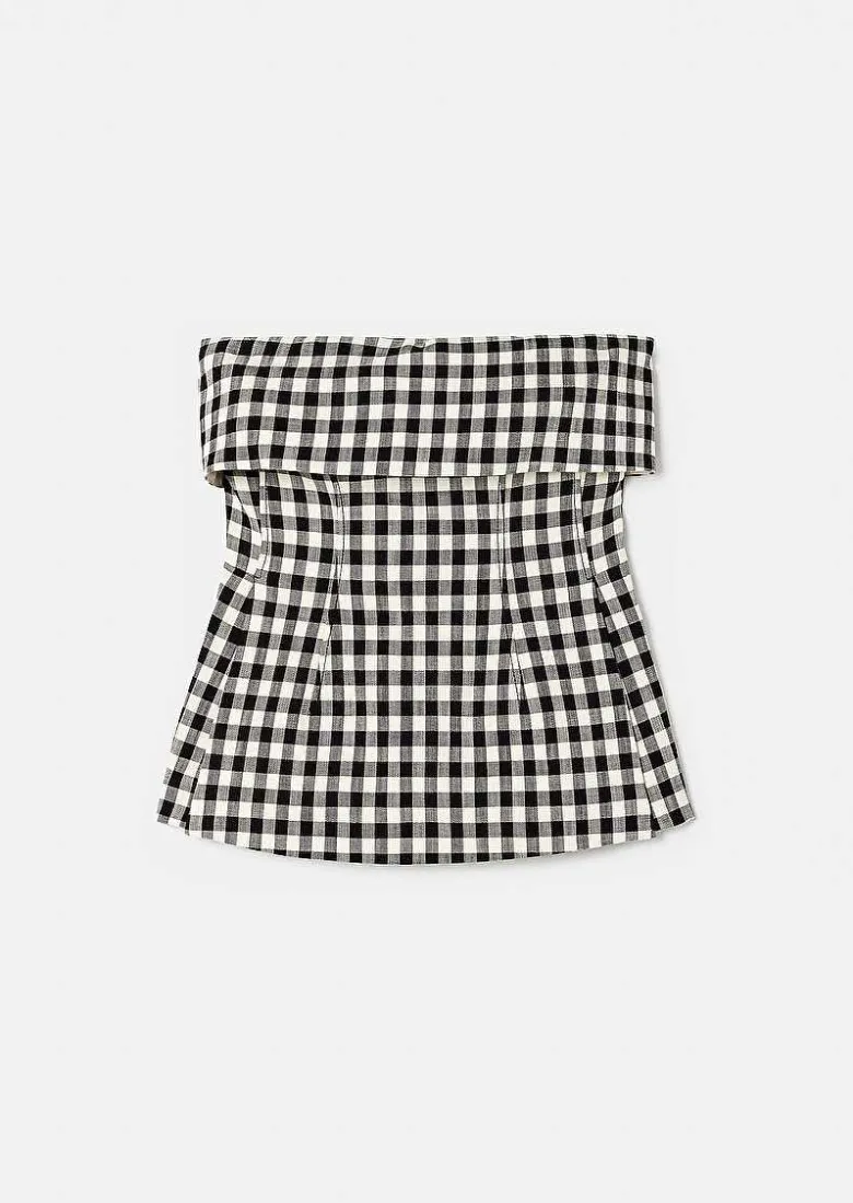 TARA JARMON Tonnie Black Vichy Top Best Sale