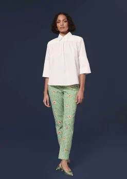 TARA JARMON Trinity White Poplin Top Store