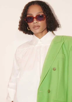 TARA JARMON Trinity White Poplin Top Store