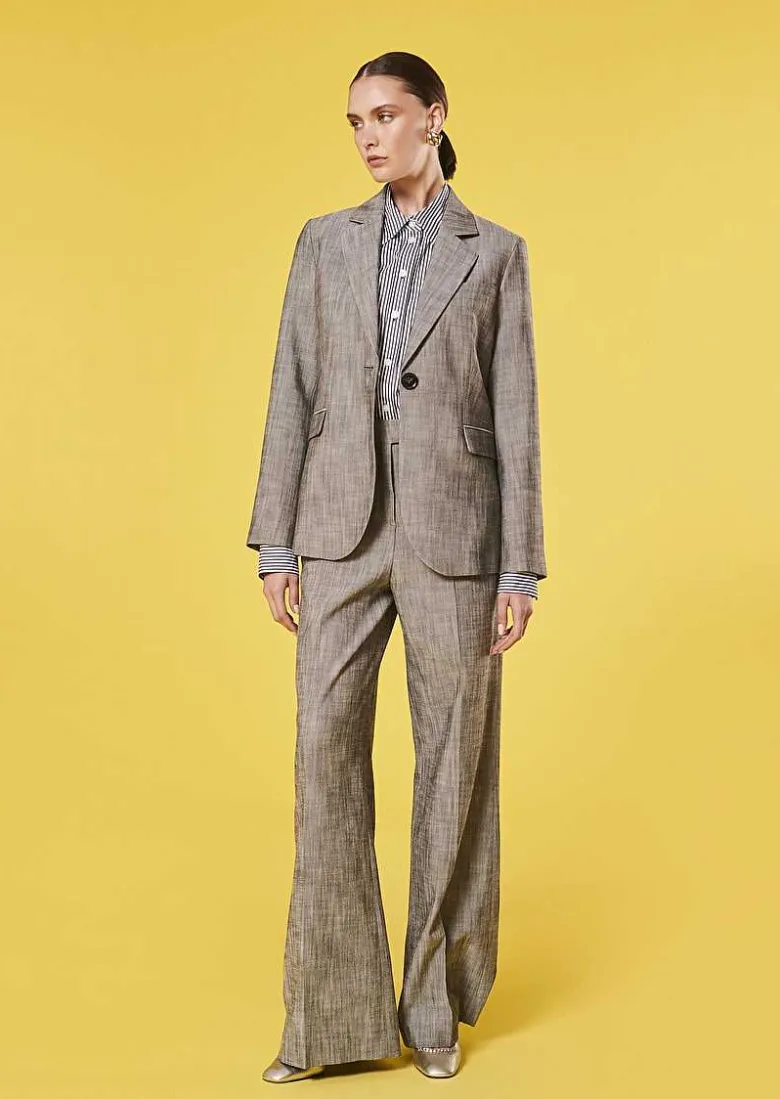 TARA JARMON Valeriane Grey Suit Jacket Flash Sale