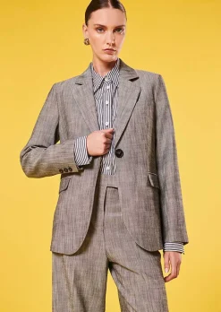 TARA JARMON Valeriane Grey Suit Jacket Flash Sale