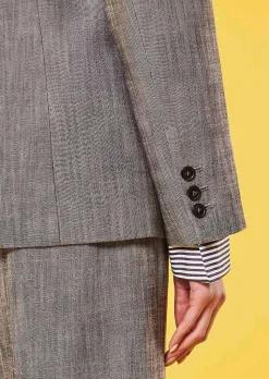 TARA JARMON Valeriane Grey Suit Jacket Flash Sale