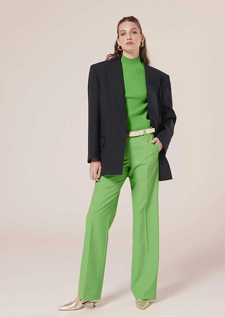 TARA JARMON Vancouveur Midnight Blue Cold Wool Suit Jacket Sale